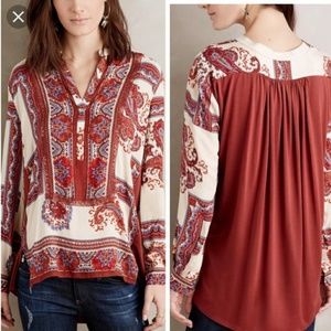 Anthropologie Nahara Paisley Tunic top by TINY